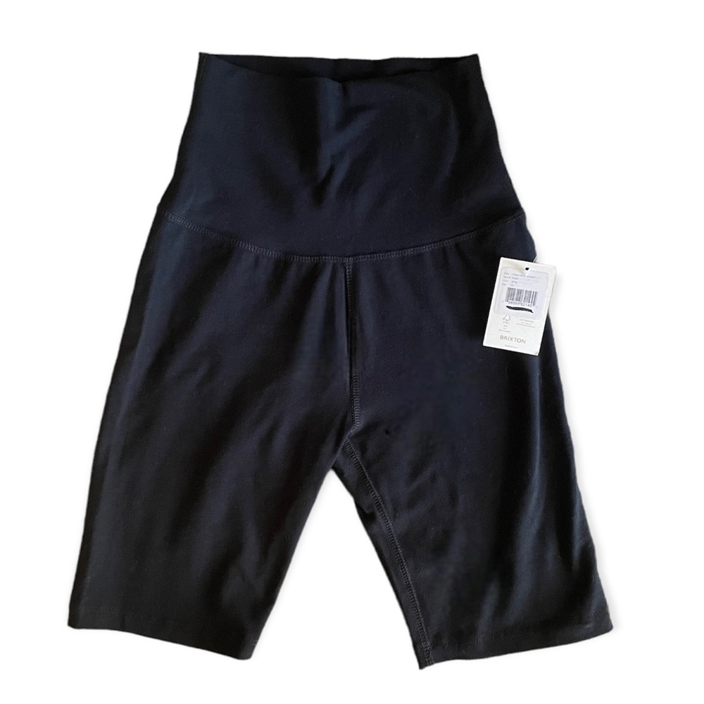 Brixton Black Canva Biker Shorts Sz XS NWT